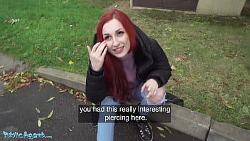 Busty British Redhead Flaunts Her Pierced Tits Before Getting Filled In Basement Creampie