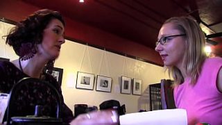 Lesbian Woman With Body Hair Enjoying Coffee At A Cafe