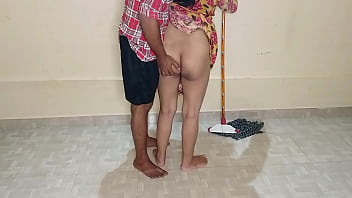 House Maid Mopping The Floor Gets Seduced Into Sucking And Fucking! Clear Hindi Audio