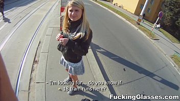 Teen Porn: Fucked Angel Piaff Trades Glasses For Money On A Date