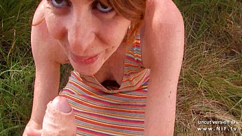 Amateur French Redhead Enjoys Outdoor Creampie To The Face