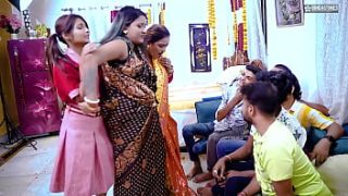 Indian Stepmother Guides Her Stepdaughter Through First Intimate Experience In Traditional Group Encounter Film