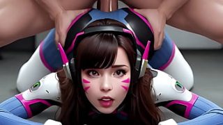 D.va In A Wild Group Session – Creampie, Blowbang, And Bukkake Fun