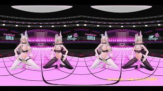 3d Vr180 Mmd Dance Featuring Fuwamoco From Hololive