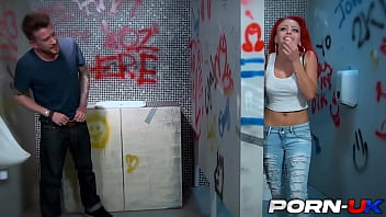 Uk Redhead Billie Rai Gets Rough Bathroom Sex In Public Stall