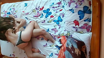 Young Couple Passionately Making Love From Above