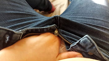 High-definition Solo Pleasure In Denim Climaxing To Release