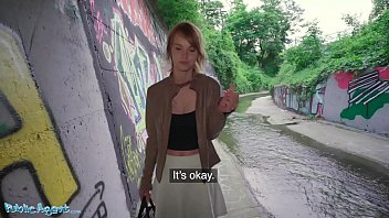 Redheaded Public Agent Ariela Donovan Gets Intimate In A Tunnel