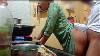 Spicy Wife Gets A Surprise From Behind At The Stove