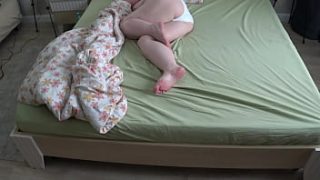 Late Night Solo Session Caught On Camera: A Curvy Wife Pleasures Herself To Climax In Her White Panties.
