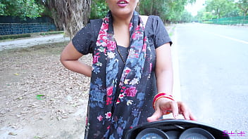 A Sultry Indian Bhabhi Turns A Roadside Encounter Into A Steamy Doggy-style Session, Moaning In Hindi For Her Client.
