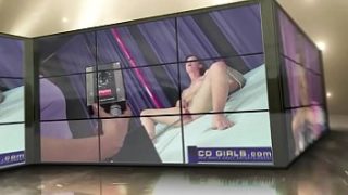 A Naughty Brunette Gets Herself Off, Moaning Dirty Talk As She Rides A Big Vibrator On The Sex Swing.