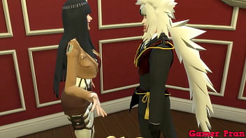 Jiraiya Y Sus Fans Se Calientan Con Sunade, Disfrutan De Sus Tetas Rebotando Y Terminan Llenándola Por Dentro