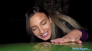 Under The Cover Of Darkness, This Tattooed Temptress Gets A Wild Public Pounding And A Messy Finish
