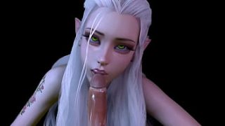 Lost In The Enchanted Woods, A Forest Elf With Mesmerizing Green Eyes Takes You Deep In Her Mouth, Her Gaze Locked On Yours As She Pleasures You In Immersive Pov.