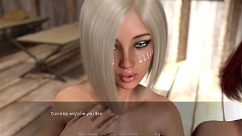 Redhead And Blonde Teens Take Turns Riding My Thick White Cock In Lust City