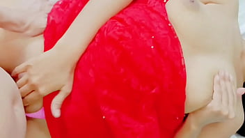 Sultry Stepmom In A Crimson Saree Whispers Naughty Hindi Secrets As We Get Dirty