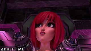 Big Tit Redhead’s Futanari Cock Unleashes A Gushing Creampie In F.u.t.a. Sentai Squad