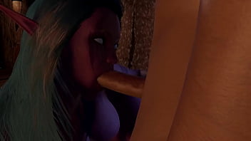 A Night Elf’s Seductive Skyrim Adventure: Handjob And Blowjob Pleasures