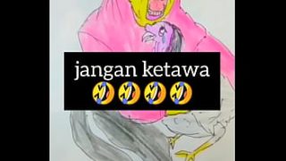 Gadis montok tertawa dengan penuh gairah
