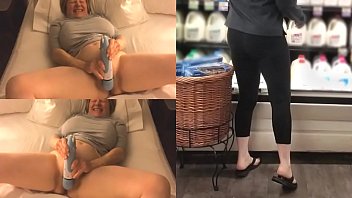A Horny Mature Milf Gets Wet While Picking Up Groceries