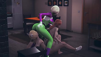 Caught in a steamy threesome with Hanoka and her friend—this Japanese hentai fantasy is too hot to handle