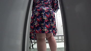 Secretly filming a curvy milf in the public pool locker room—her full breasts, round ass, soft belly, and untamed bush on display for my hidden camera.