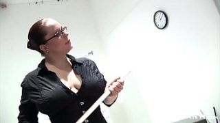 A Stern, Curvy Redhead Ready To Teach You A Lesson In German.