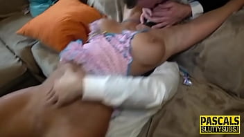 Curvy blonde takes a hard pounding