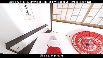 Asuka Suzumura slips into silk, then slips into something more immersive—a VR encounter where tradition meets temptation.