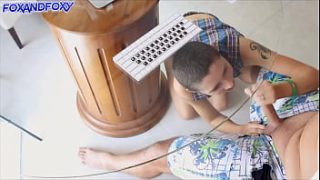 Sneaky 4K teen gives a naughty under-the-table blowjob
