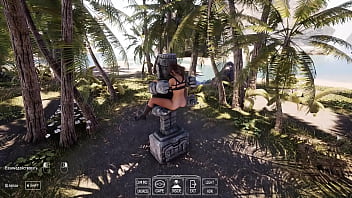 Ancient stone, primal release—Lara craves a relic’s sacred offering.