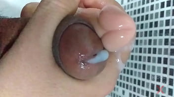 Unleash Intense Pleasure: Male Masturbation with Condom Break Toy and Cumshot