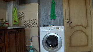 Secret home cam spies on a curvy wife’s forbidden peek and wild bush