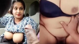 Curvy Bhabhi’s steamy car rendezvous with her lover under the open sky