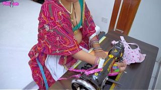 Bahu’s private fitting turns steamy as Sasur ji takes her measurements, giving her a deep, hard pounding in her tight, hairy pussy.