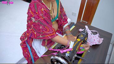 Bahu’s private fitting turns steamy as Sasur ji takes her measurements, giving her a deep, hard pounding in her tight, hairy pussy.