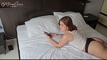 Petite stepsister gets a good dicking after teasing all night – Melanie Caceres