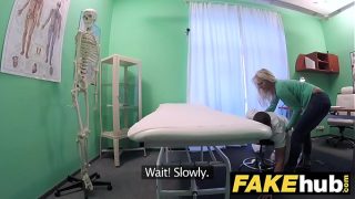 Naughty MILF Chiropractor with Big Tits Fakes Hospital Visit to Seduce and Screw the Doctor After a Massage
