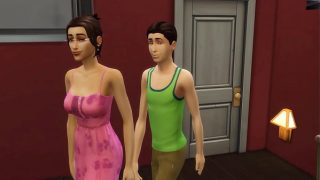 Aroused Stepmother Guides Her Stepson to His First Climax After Catching Him in a Private Moment