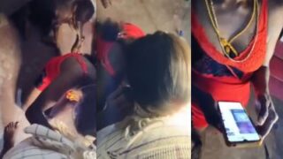 Sultry South Indian beauty pleasures a North Indian worker with her mouth
