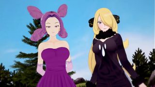 Cynthia and Fantina’s Busty Pokemon Threesome