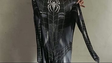 COSPLAYER SPIDER-WOMAN IN INTENSE INTIMATE ENCOUNTER
