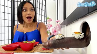 Voluptuous Mature Sapphic Sushi Bar Sensations – Ebony Encounter and Youthful Asian Allure