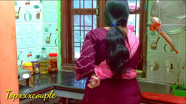 Sizzling Kitchen Encounter with a Fiery Indian Maid