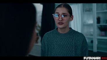 Sultry Shemale Stepsister Seduces Nerdy Blonde with a Creamy Climax