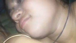 North Indian aunty taking a big cock deep in her throat and getting fucked hard
