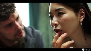 Cute Asian Kpop Idol Dripping Wet, Japanese Girl Frozen While Getting Her Throat Filled