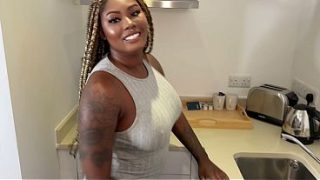 Sizzling Ebony Passion: A Steamy Kitchen Encounter