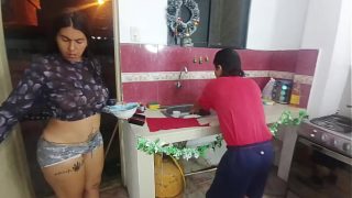 Lustful Husband Seizes the Chance with the Maid While His Wife is Away
